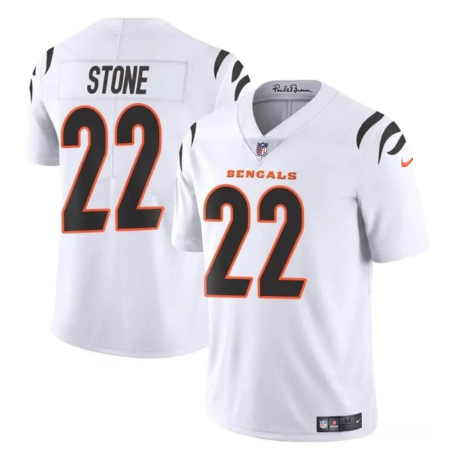 Youth Cincinnati Bengals #22 Geno Stone White Vapor Untouchable Limited Stitched Jersey